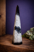Black Agate & Quartz Obelisk
