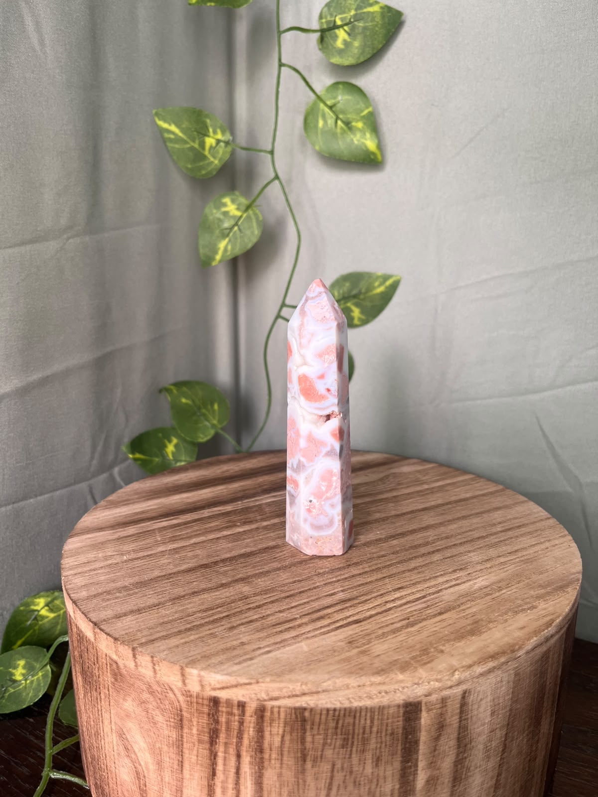 Druzy Cotton Candy Agate Tower