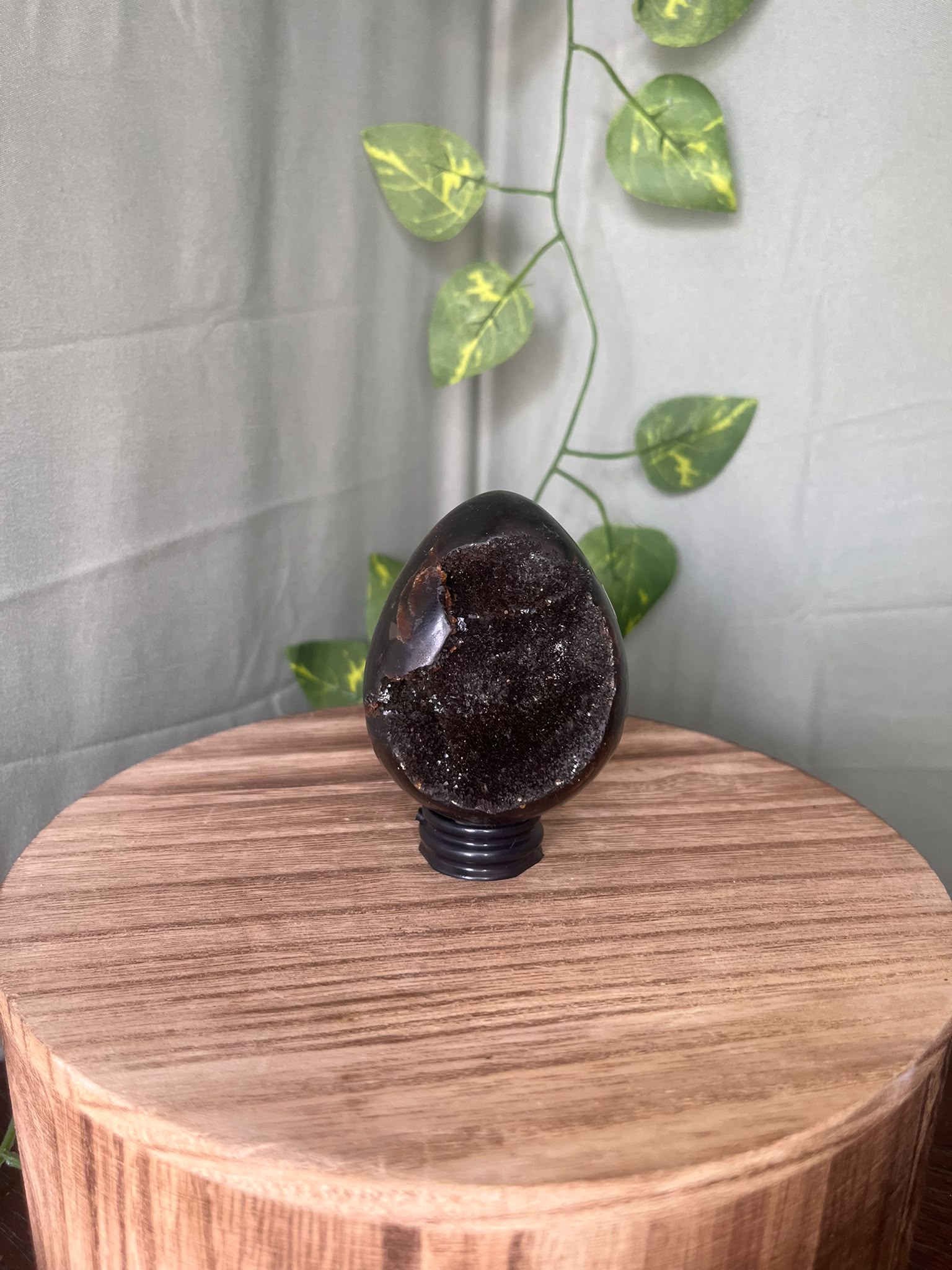 UV Reactive Septarian Druzy Egg