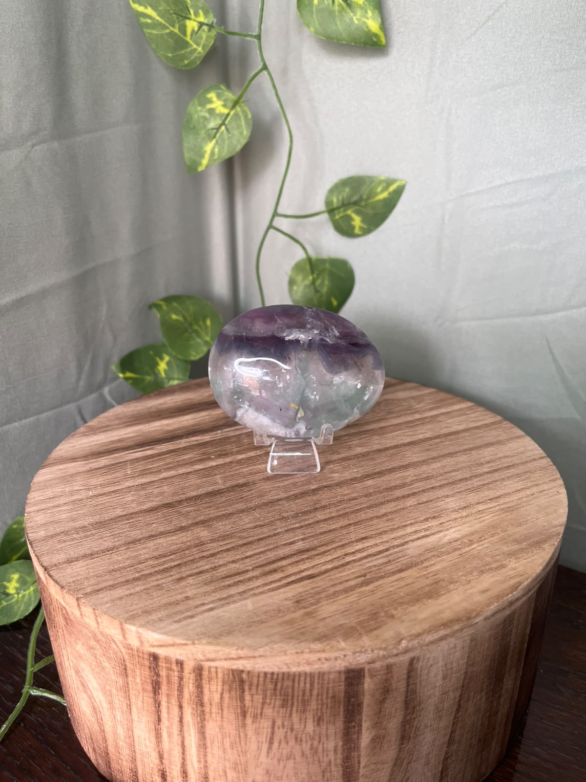 Rainbow Fluorite Palm Stone