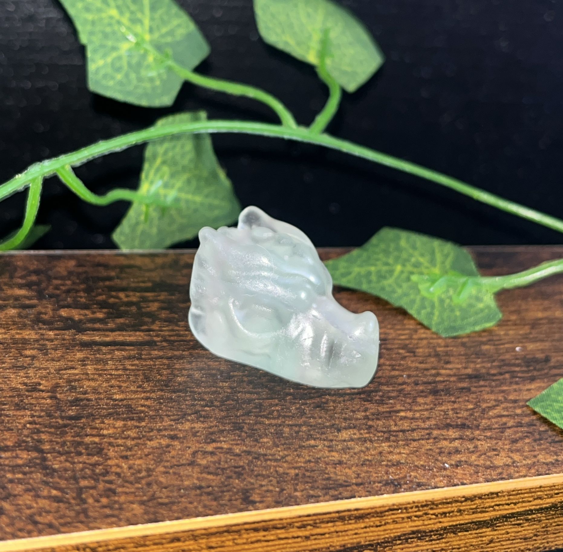 Green Fluorite Dragon Carvings