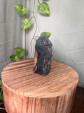 UV Reactive Sunlight Fluorite with Pyrite Tower #2