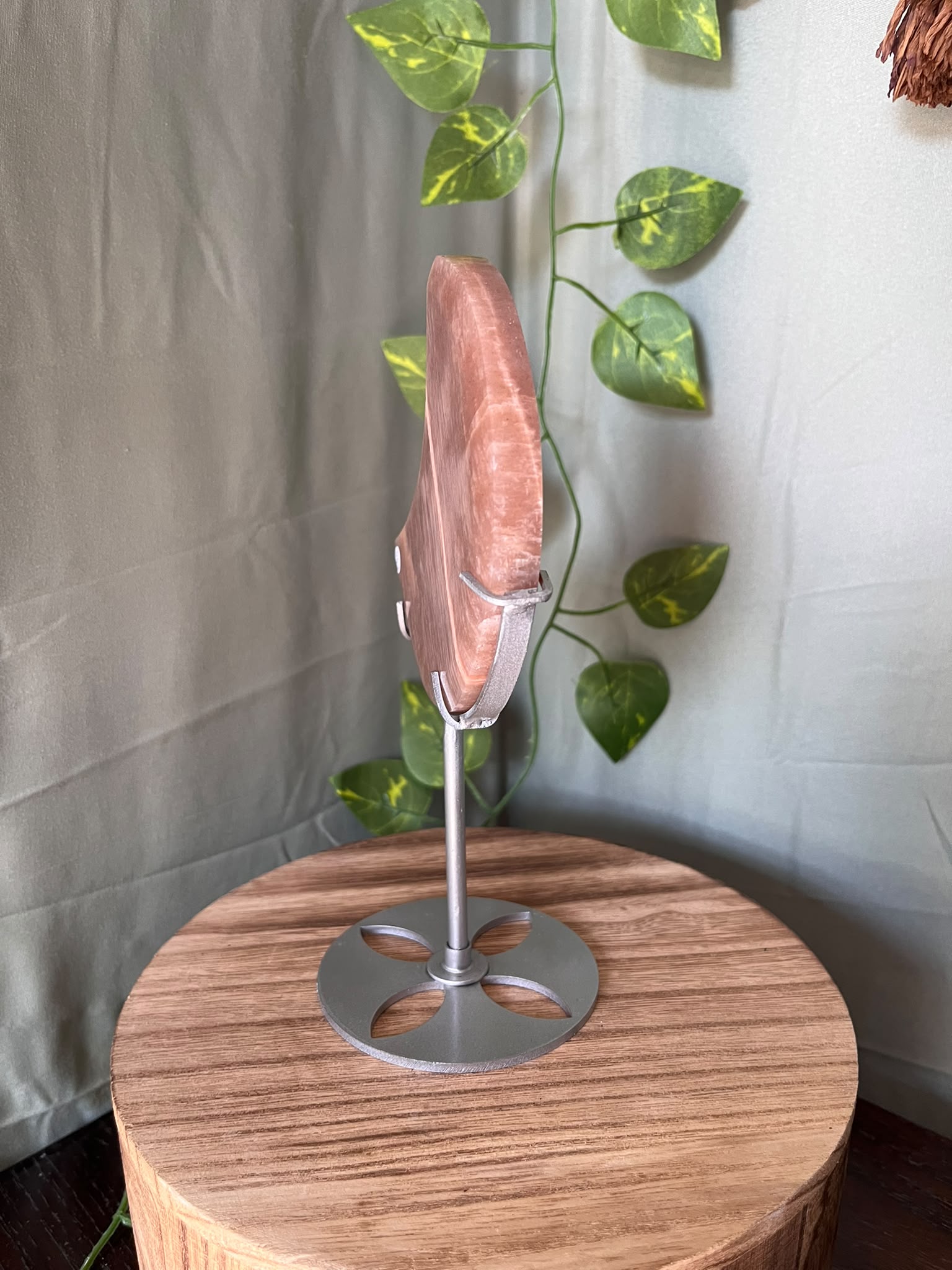 Sunstone Crescent Moon on Stand