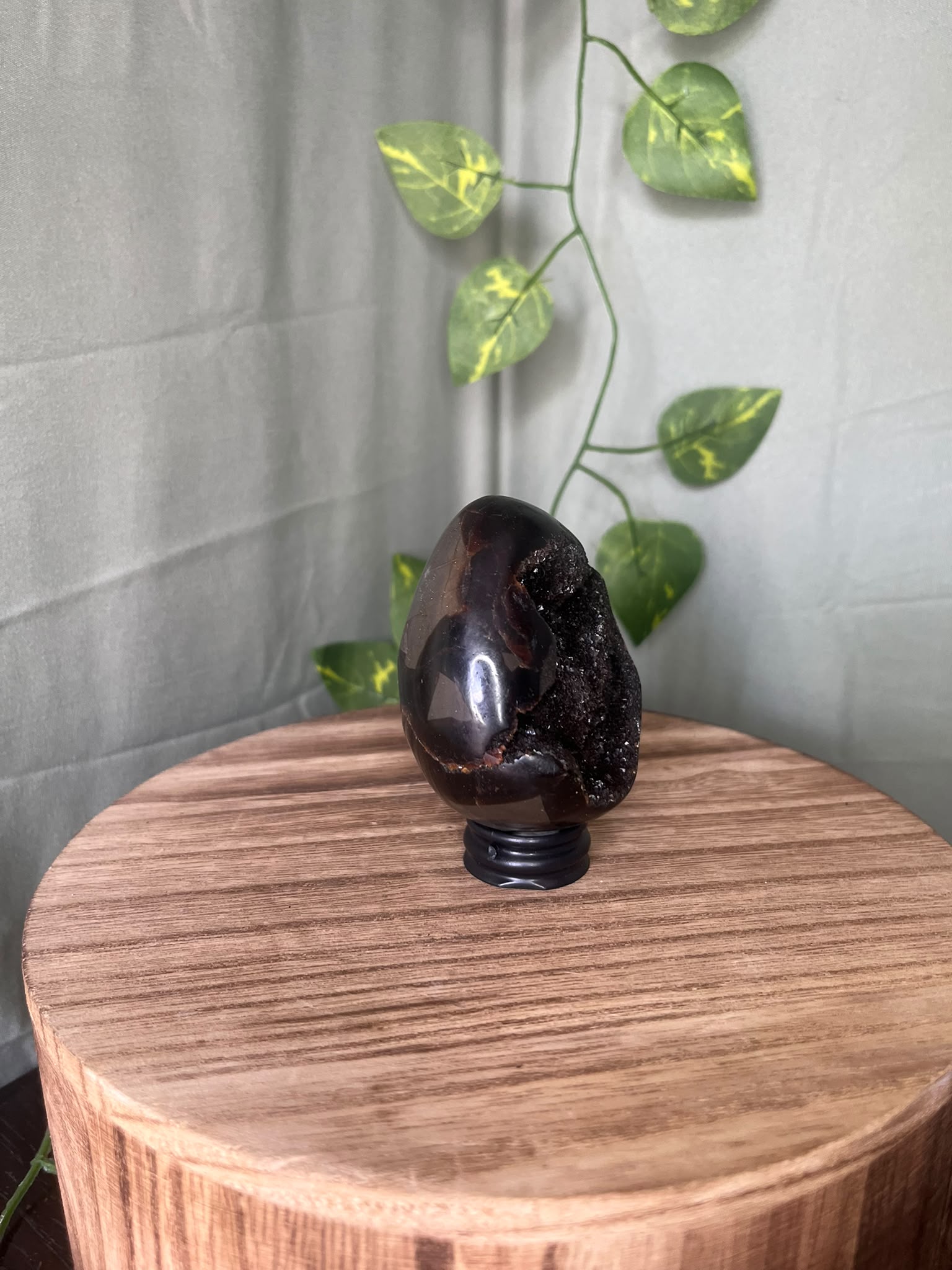UV Reactive Septarian Druzy Egg