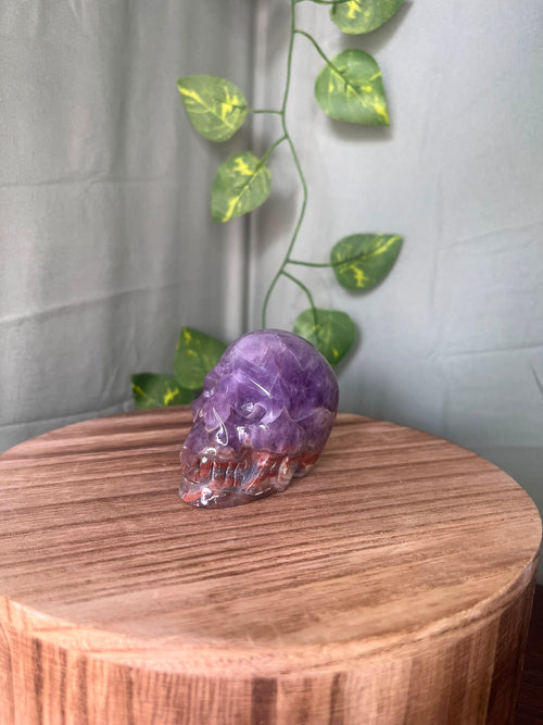 Amethyst & Agate Skull #2