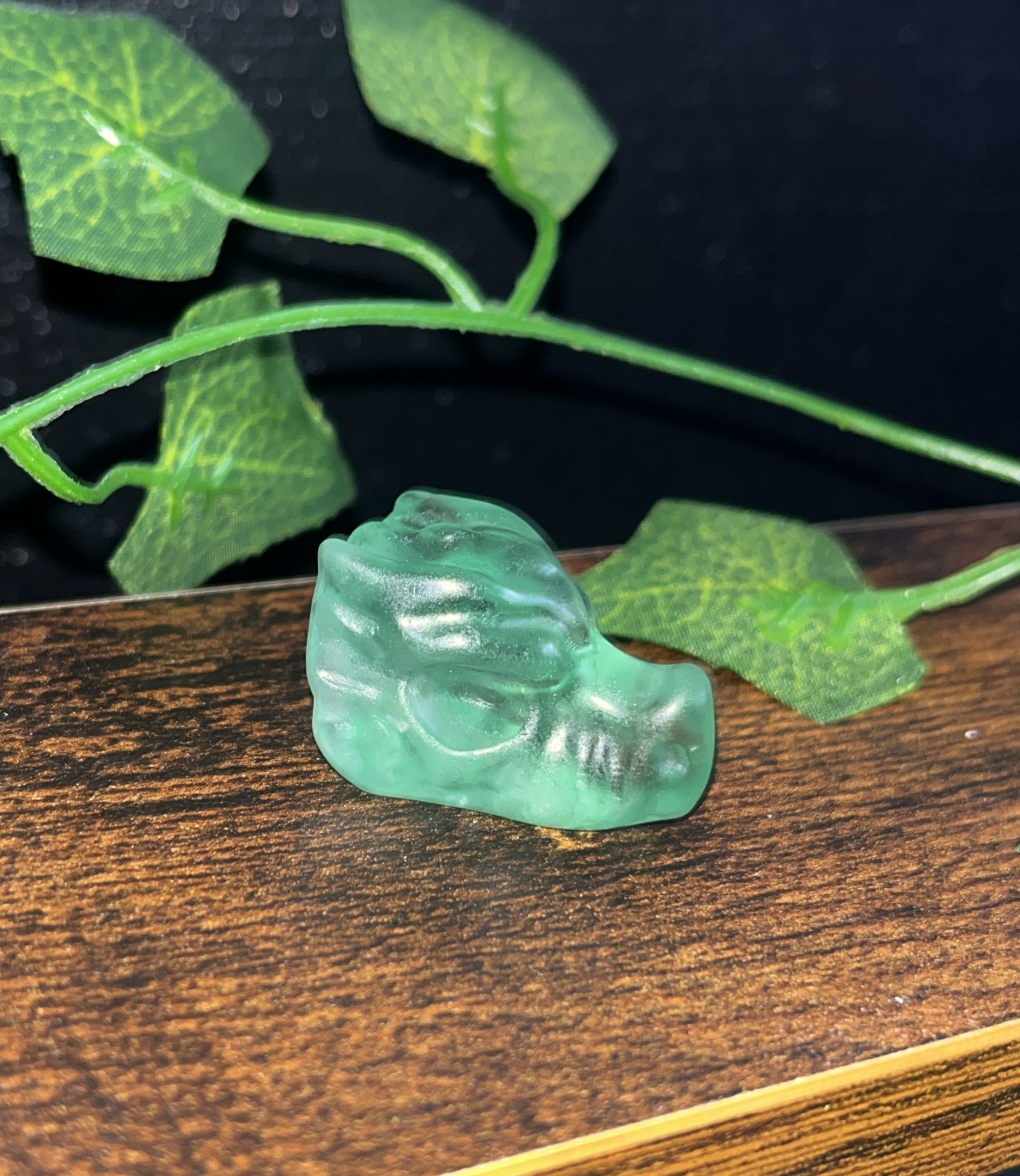 Green Fluorite Dragon Carvings