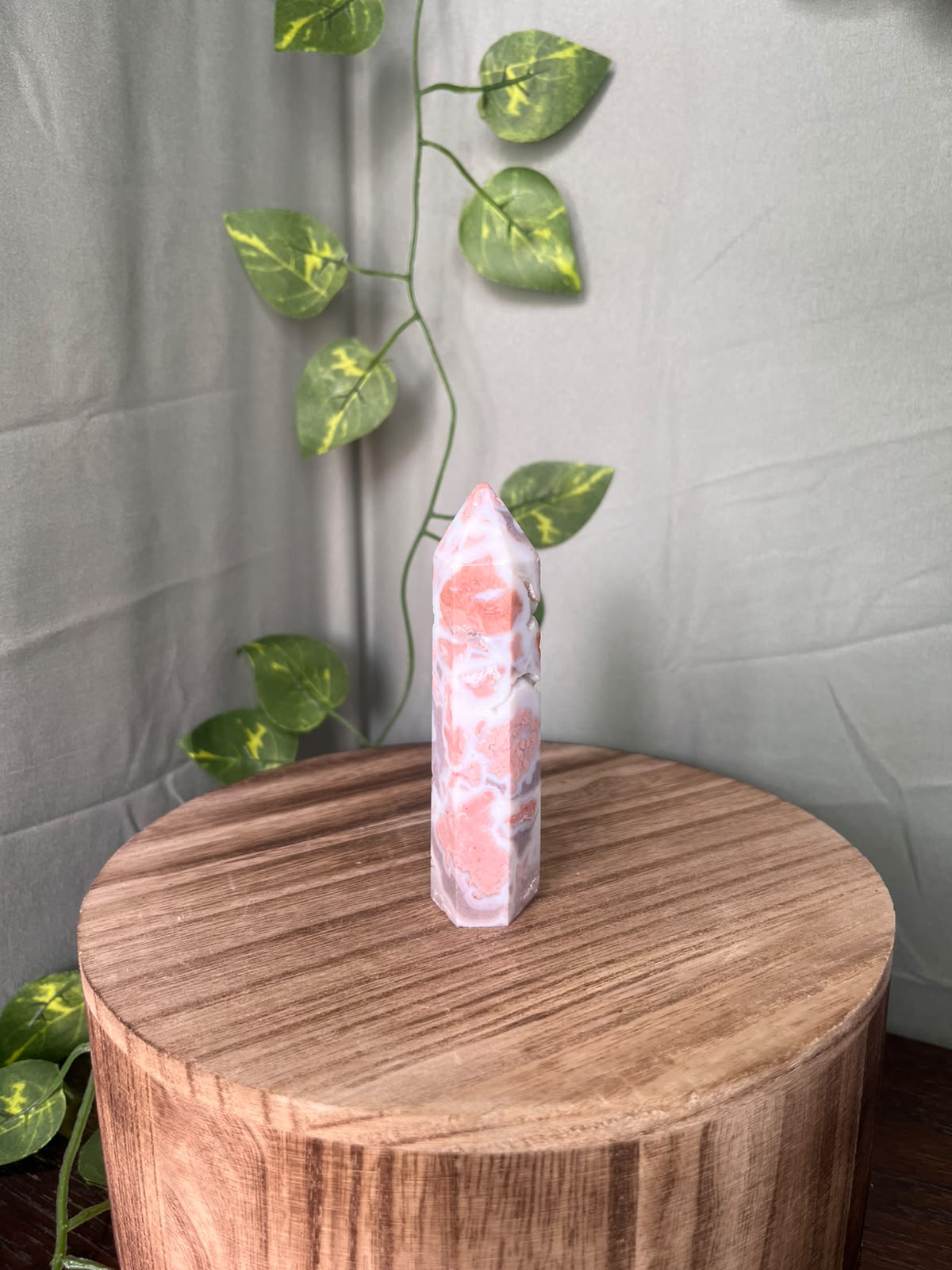 Druzy Cotton Candy Agate Tower