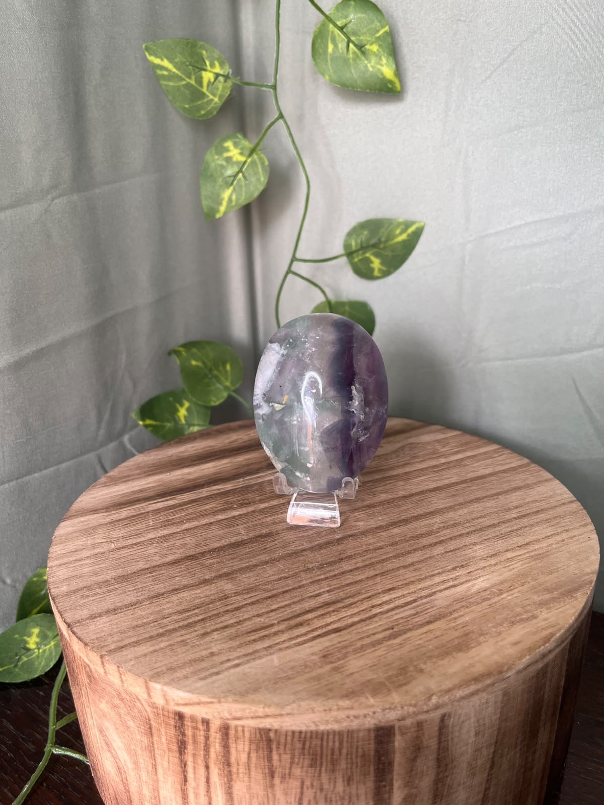 Rainbow Fluorite Palm Stone
