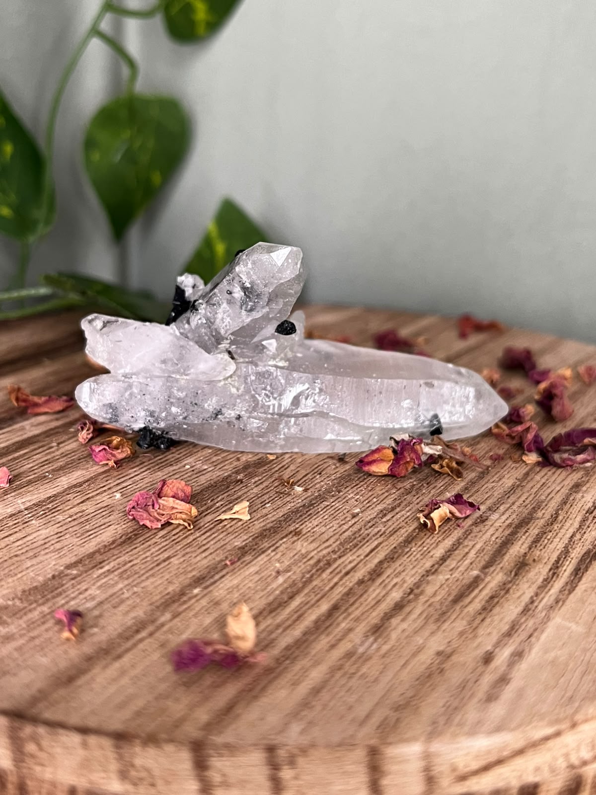 Pakistani Quartz with Black Tourmaline & Feldspar