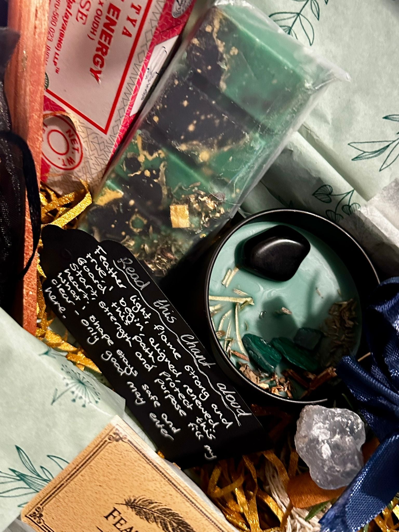 Feather & Flame Ritual Chest - Protection & New Beginnings Kit