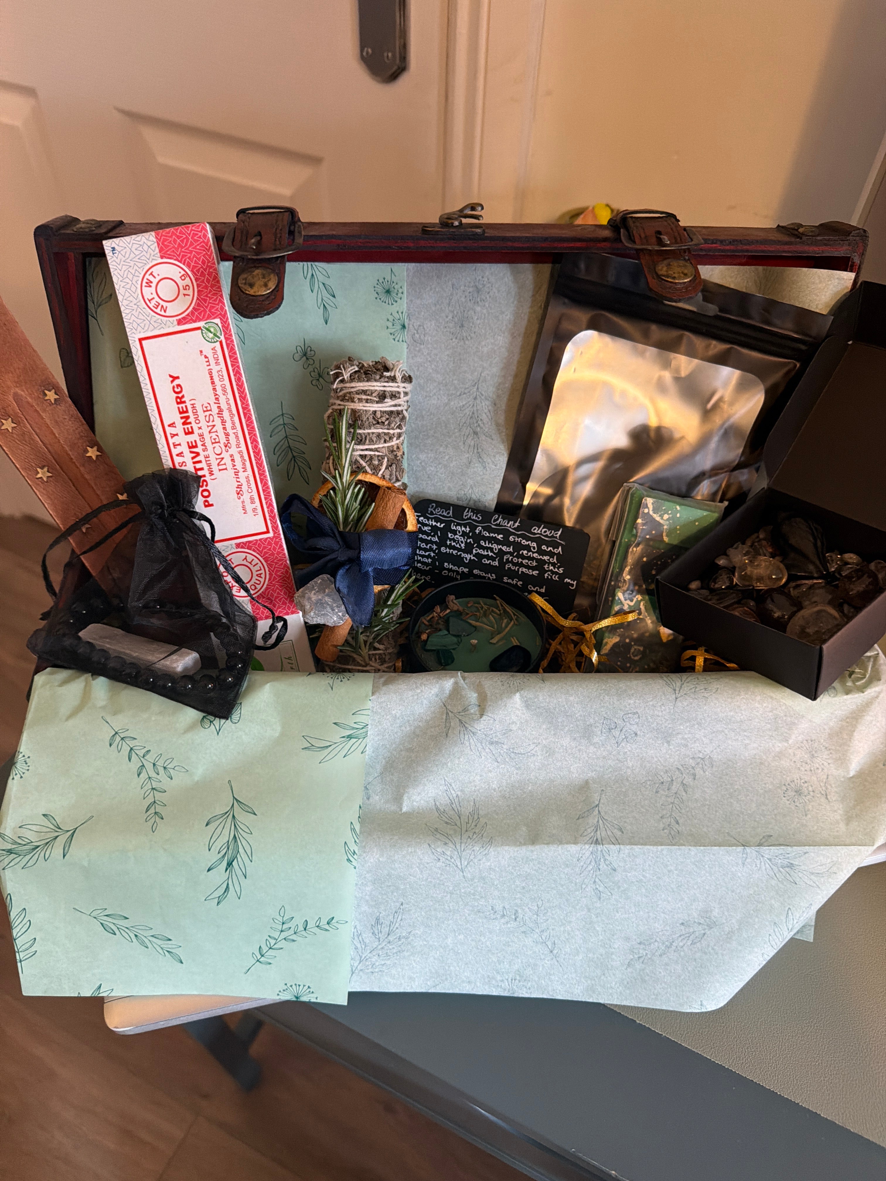 Feather & Flame Ritual Chest - Protection & New Beginnings Kit