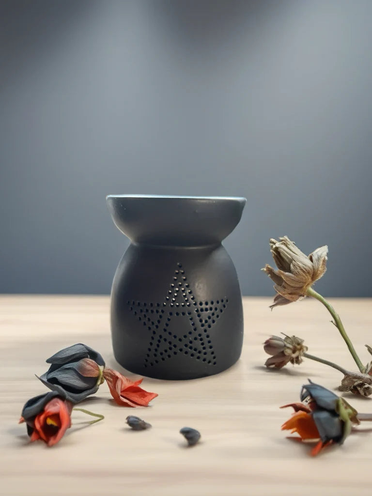 Black Pentagram Oil Burner
