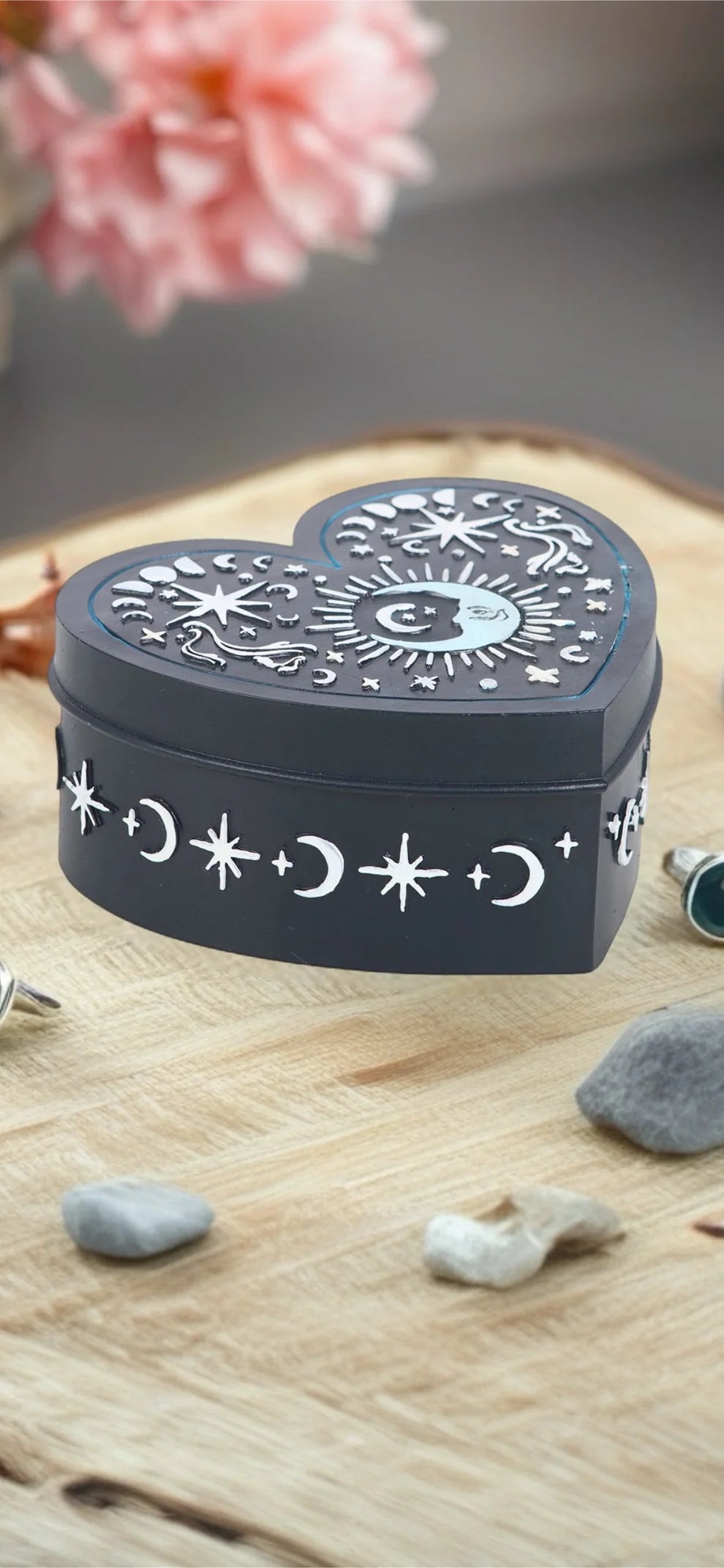 Blue Moon Heart Trinket Box