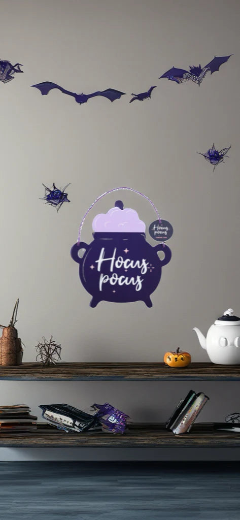 Hocus Pocus Cauldron Hanging Sign