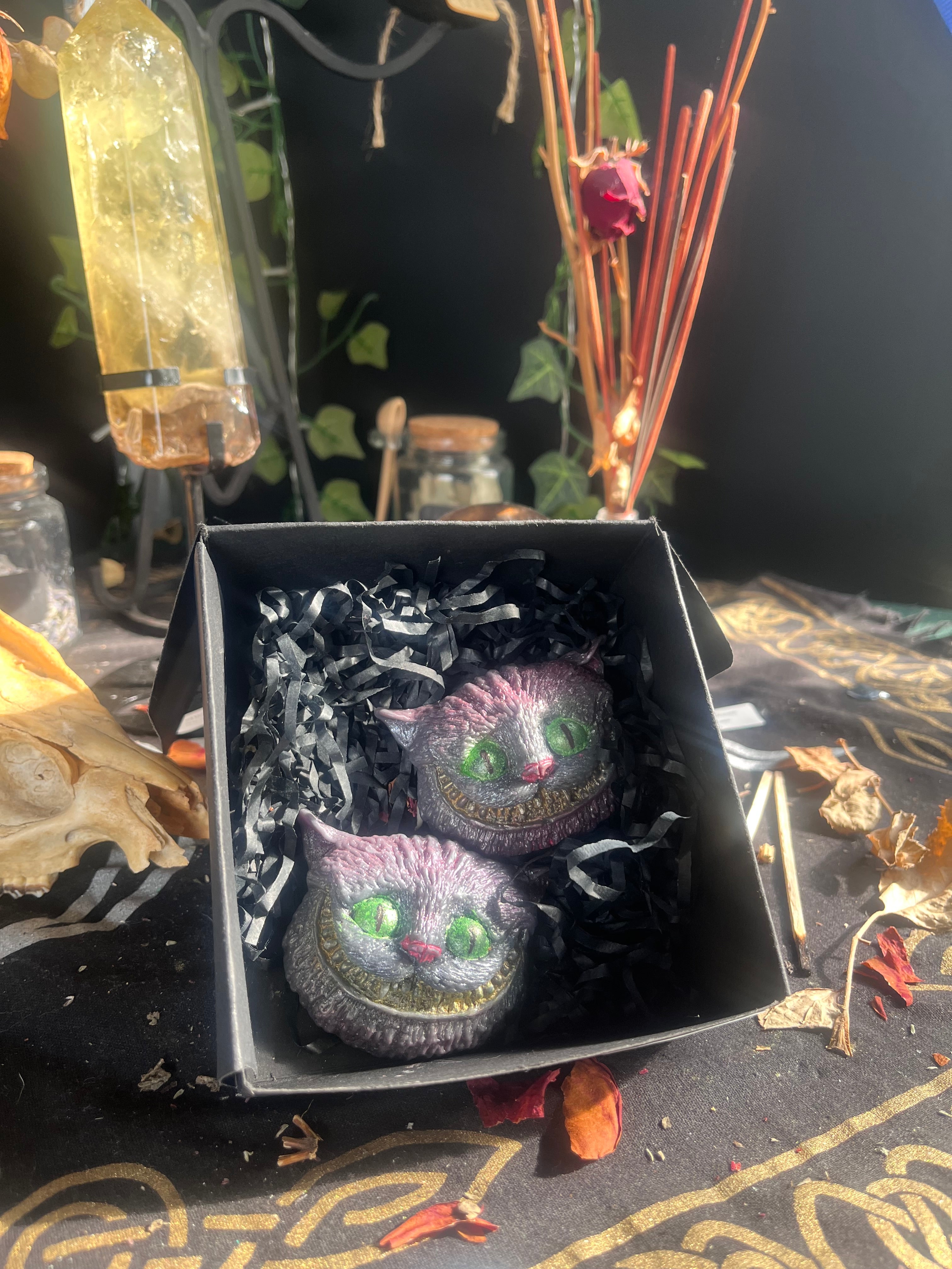 Cheshire Cat Hand Painted Wax Melts