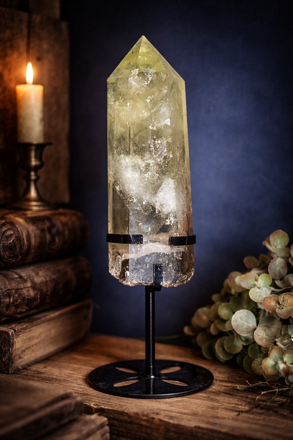XL Smokey Citrine Tower on Stand