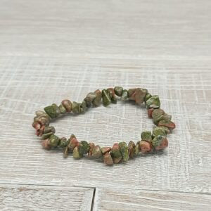 Unakite Chip Bracelet